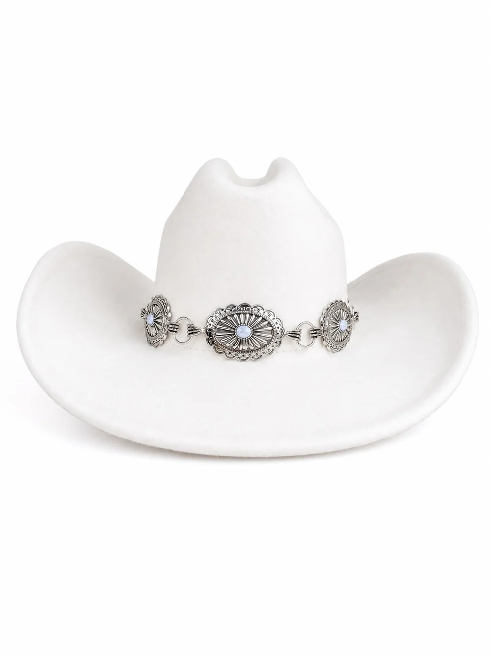 Illuma Western Cowboy Hat with Silver-Tone Concho Band
